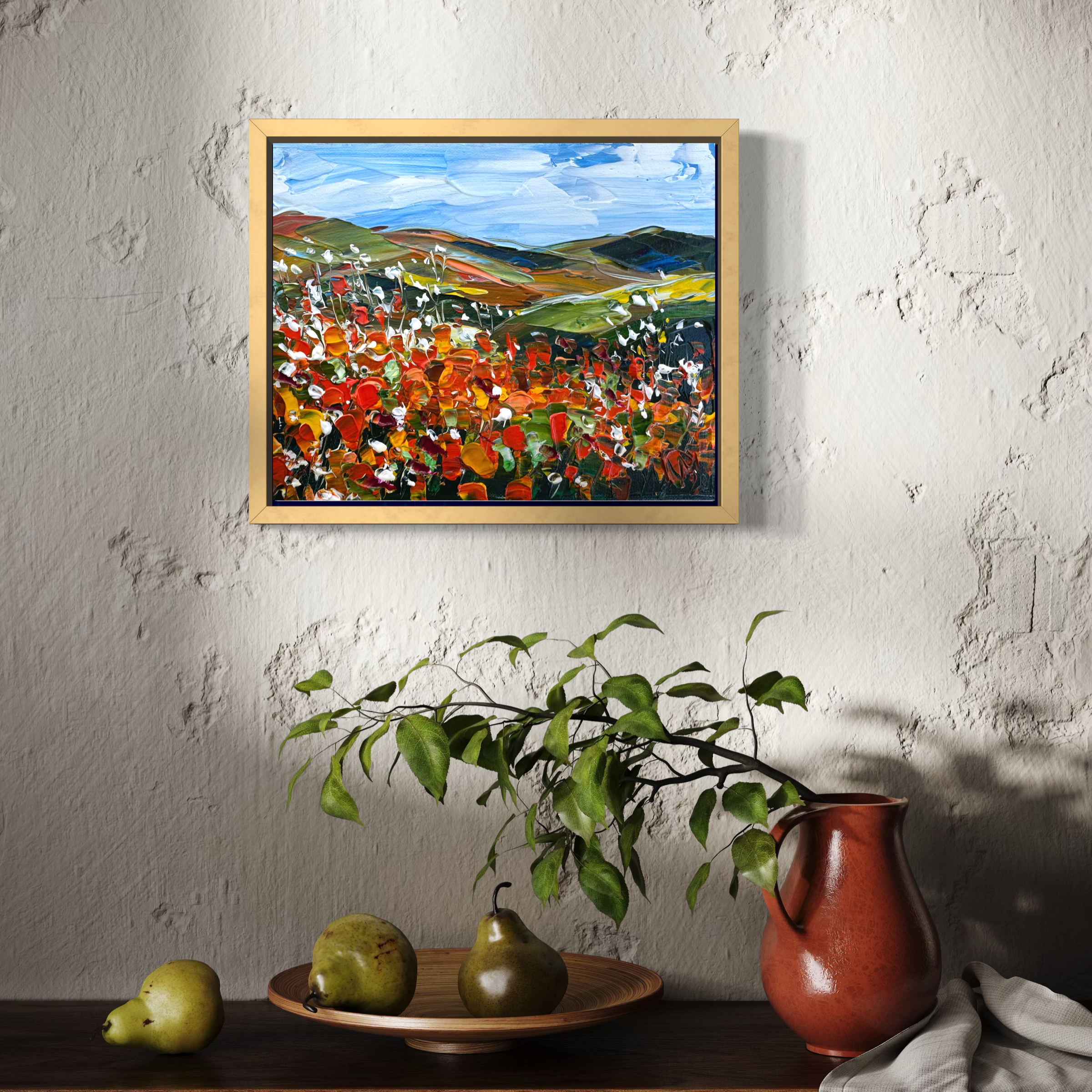 Poppies and Hills