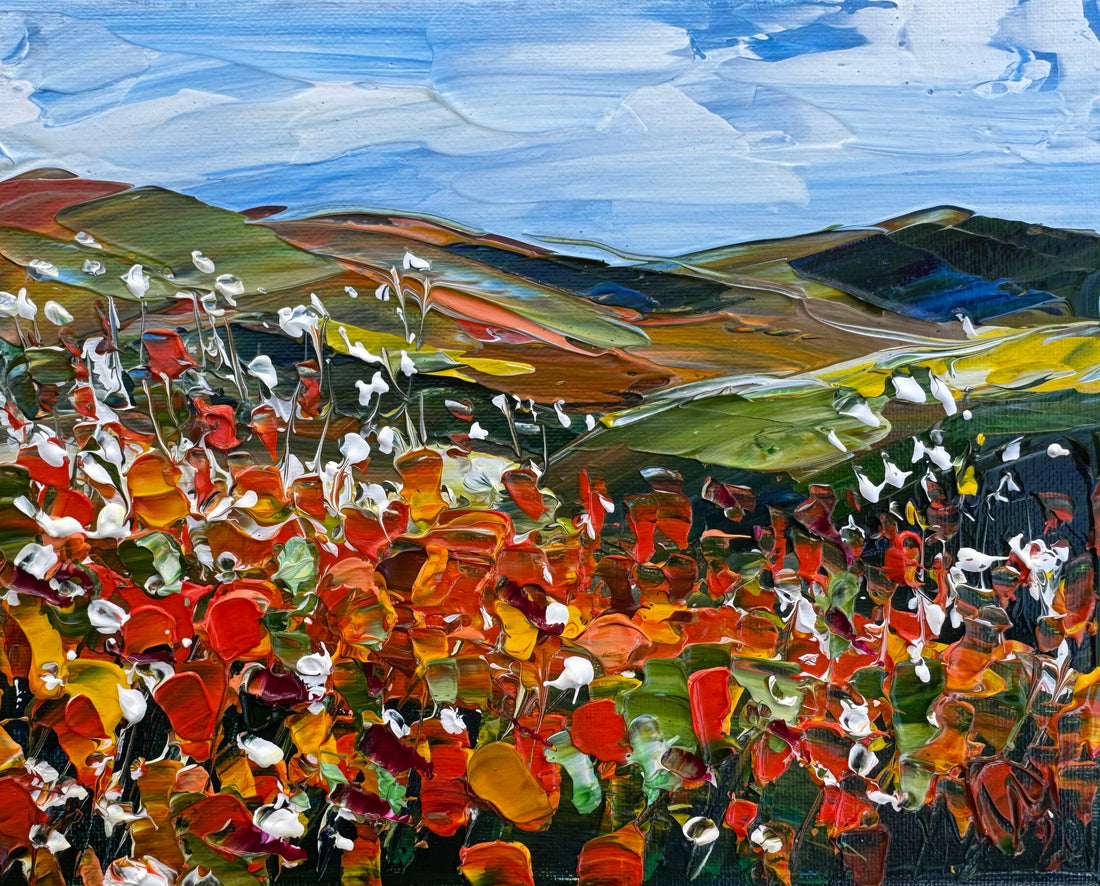 Poppies and Hills