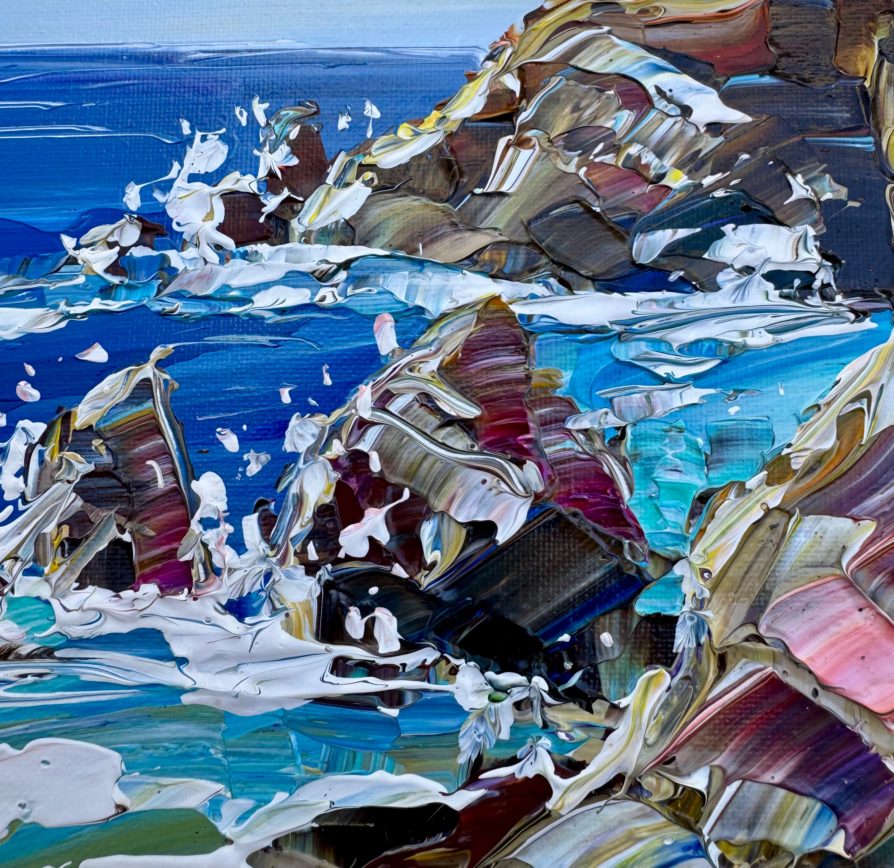 Waves and Rocks 11x14 in