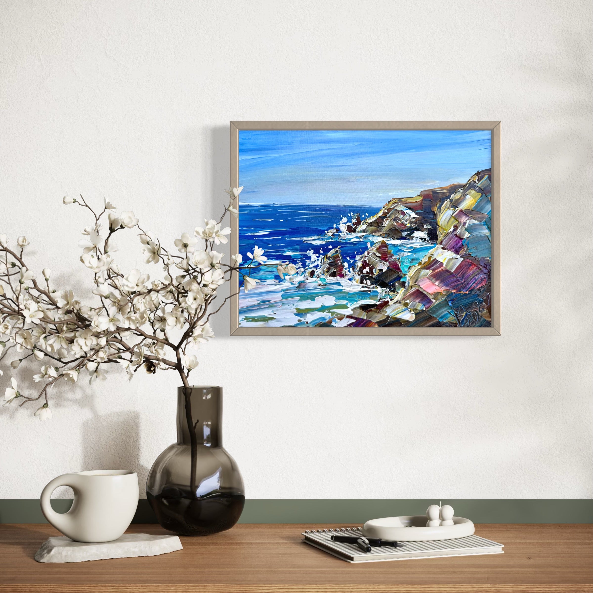 Waves and Rocks 11x14 in