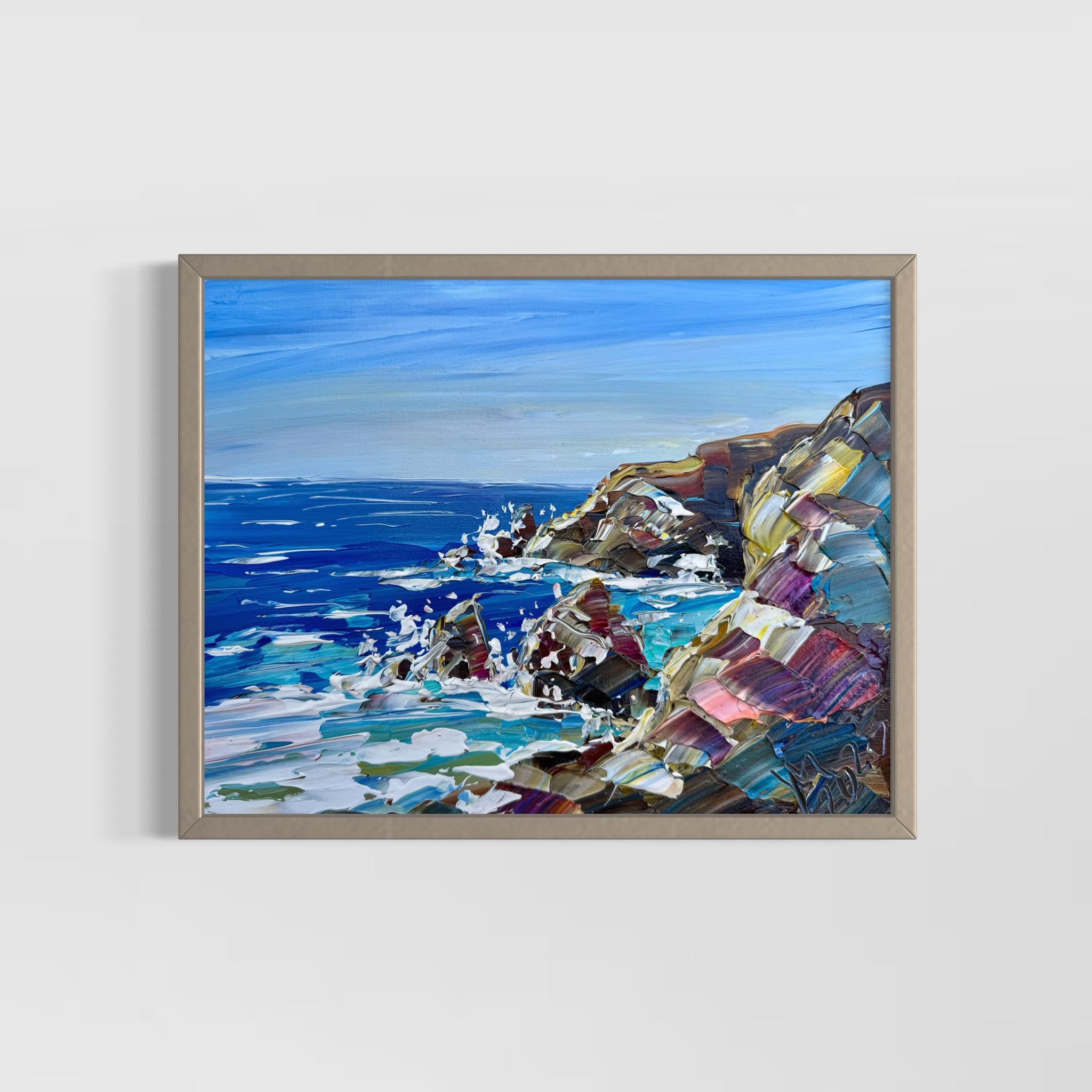 Waves and Rocks 11x14 in