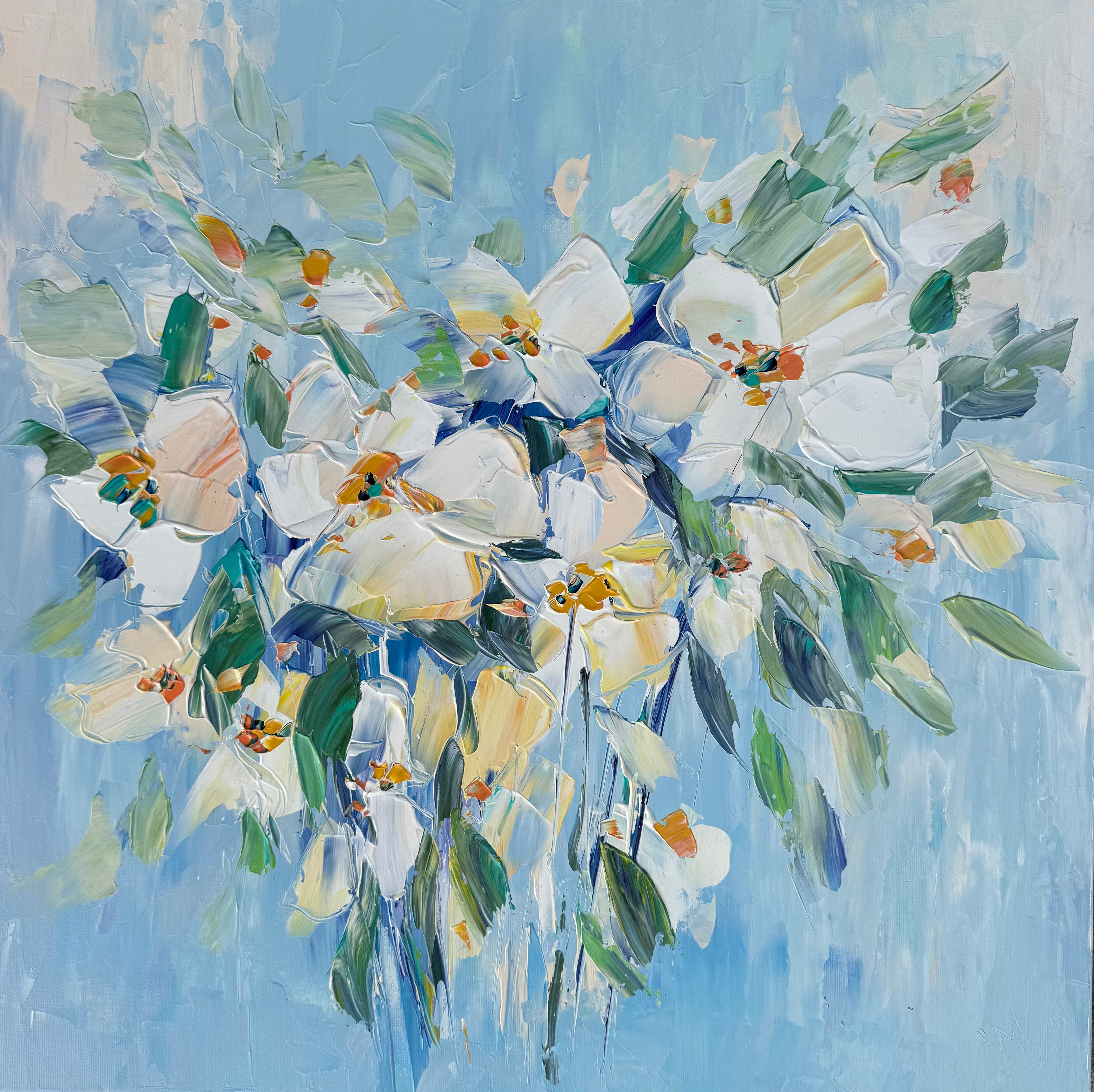 White Symphony 24×24 in