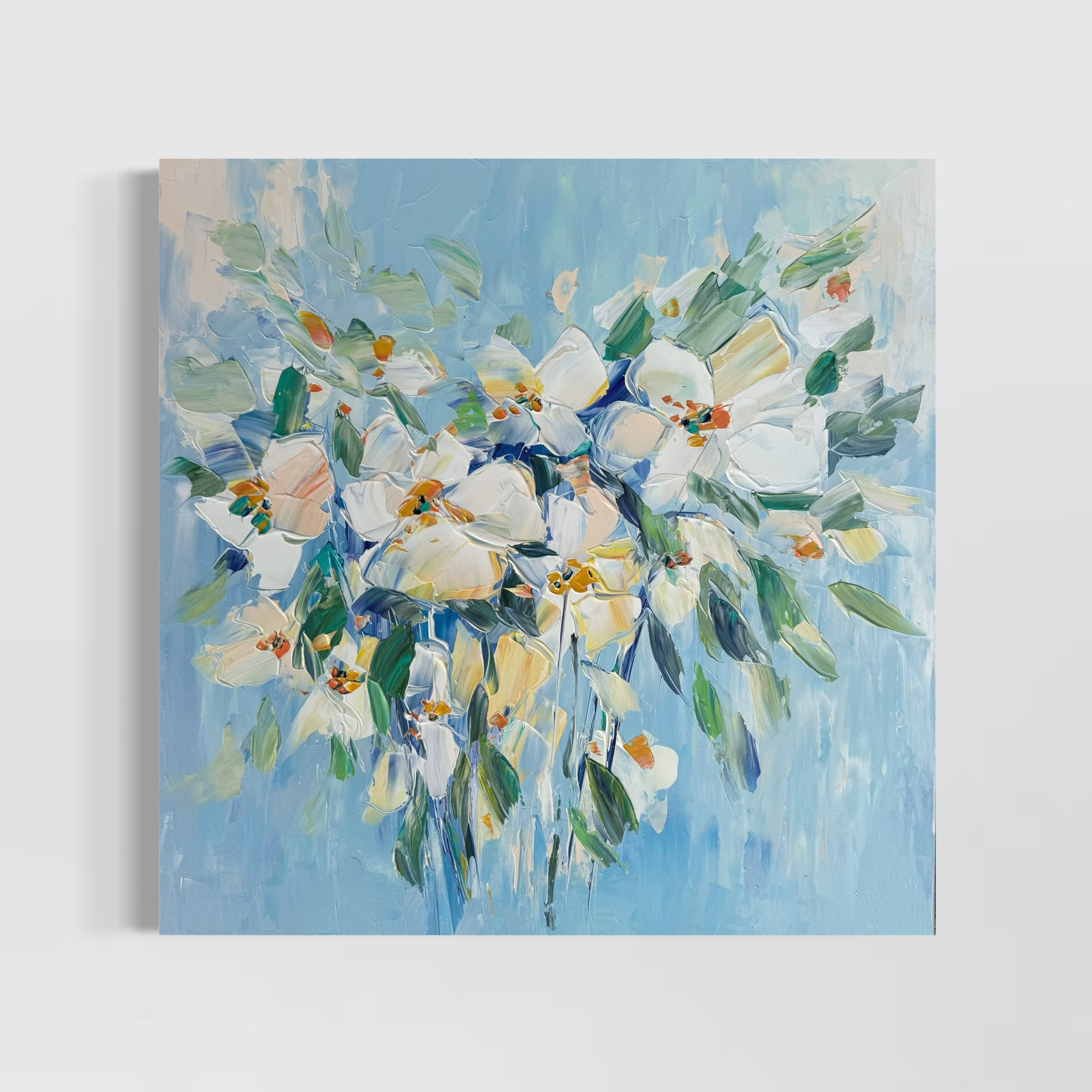 White Symphony 24×24 in